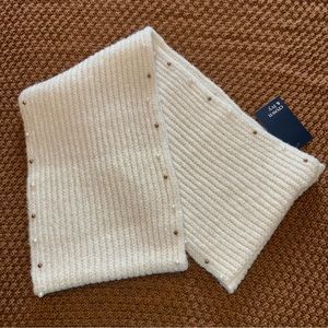 Crown & Ivy Ivory Pearl Knit Infinity Circle Scarf Women’s One Size NWT
